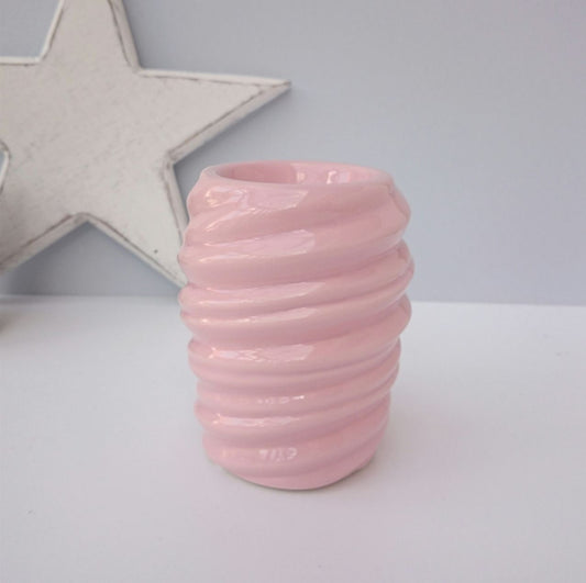 Pink Swirly Ceramic Wax Burner + 1 Pack of RAWE Wax Melts